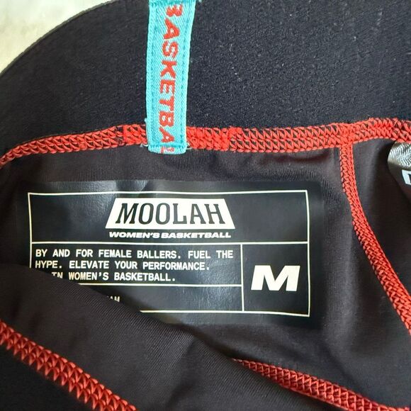 Moolah Kicks Women's Black Padded Compression Shorts Active Elastic Sz M NWOT - Picture 3 of 4